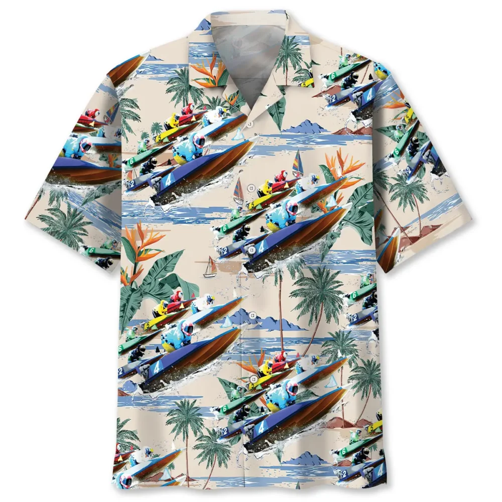 Power Boat Racing Hawaiian Shirt BS2763592 - Been Store