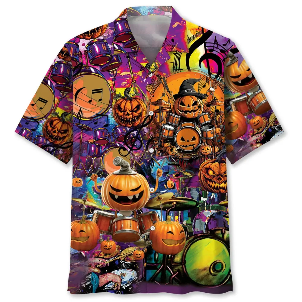 Pumpkin Drummer Halloween Hawaiian Shirt BS2763234 - Been Store