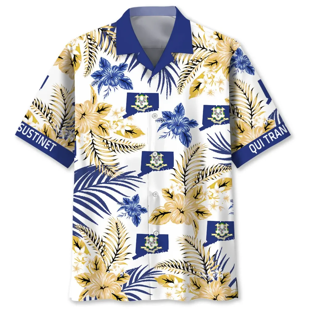 Qui Transtulit Sustinet Connecticut State Proud Hawaiian Shirt BS2763820 - Been Store