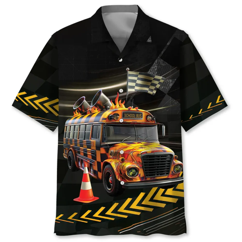 Racing School Bus Hawaiian Shirt BS2763450 - Been Store