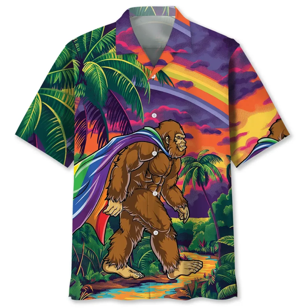 Rainbow Bigfoot Hawaiian Shirt BS2763802 - Been Store