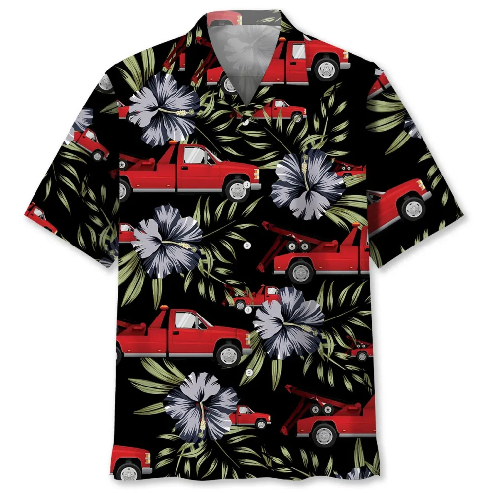 Red Tow Truck Operator Hawaiian Shirt BS2763728 - Been Store