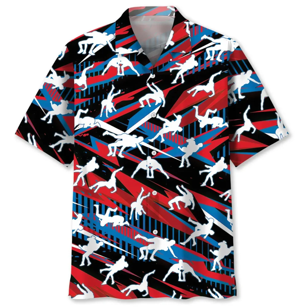 Red Wrestling Hawaiian Shirt BS2763175 - Been Store