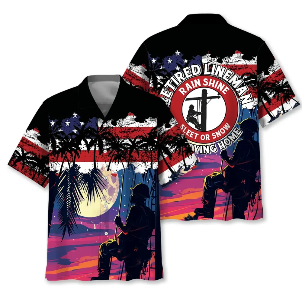 Retired Lineman Hawaiian Shirt BS2763914 - Been Store