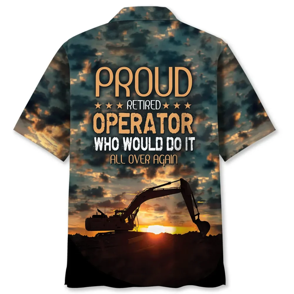 Retired Operator Excavator Hawaiian Shirt BS2763884 - Been Store