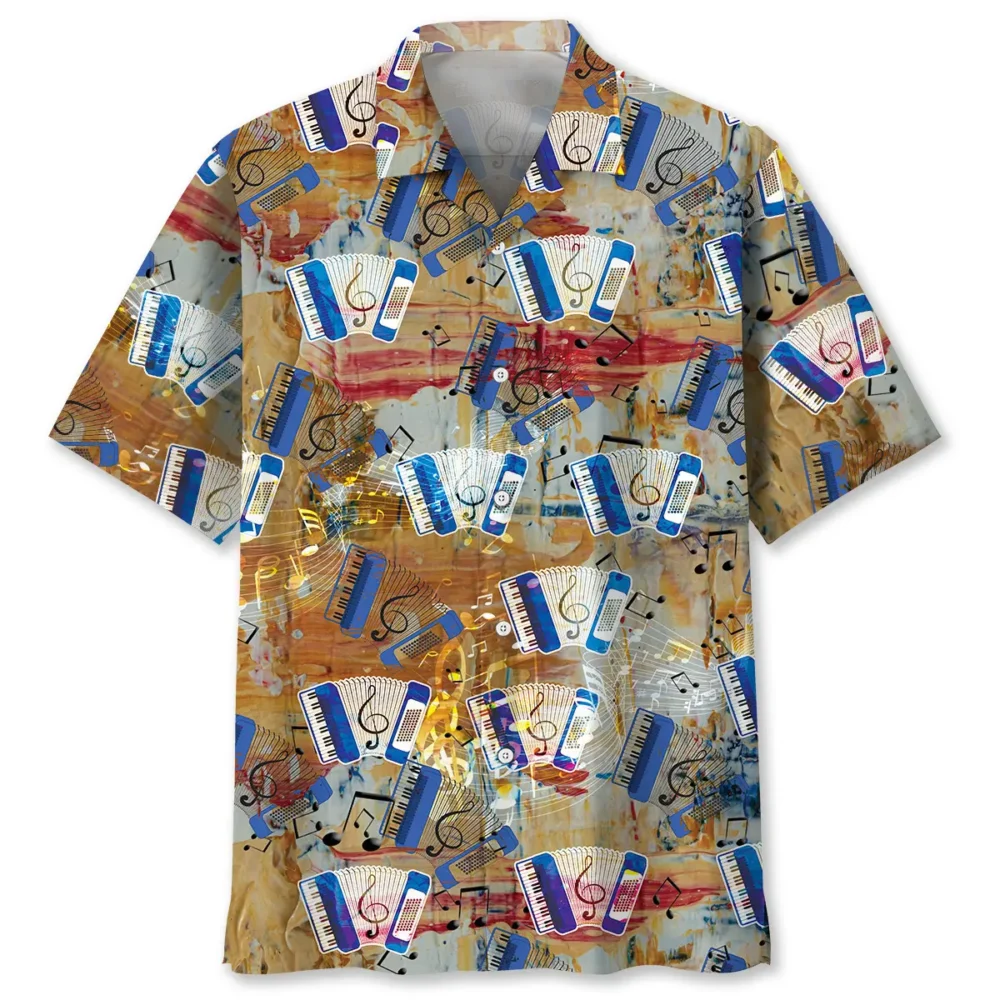 Retro Accordion Hawaiian Shirt BS2763157 - Been Store