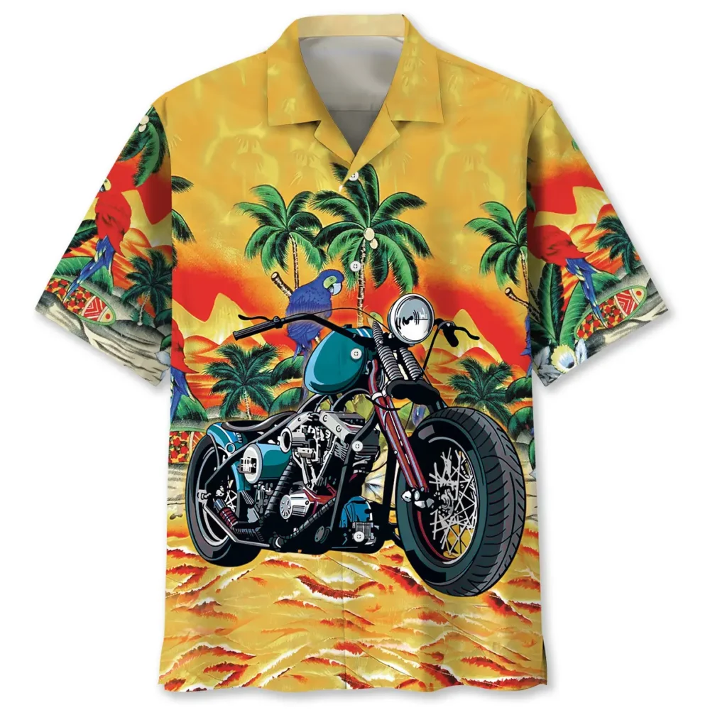 Retro Motorcycle Hawaiian Shirt BS2763167 - Been Store