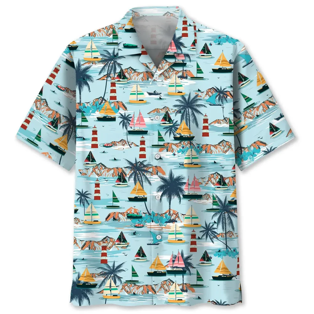 Sailboat Tropical Hawaiian Shirt BS2763517 - Been Store