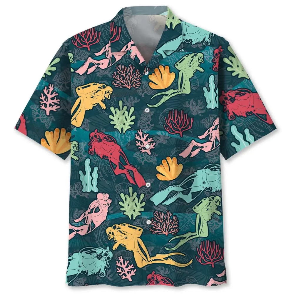 Scuba Diving Coral Life Hawaiian Shirt BS2763404 - Been Store