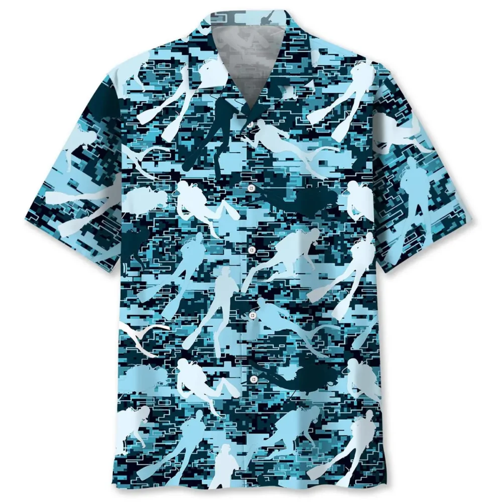 Scuba Diving Hard Camouflage Hawaiian Shirt BS2763401 - Been Store