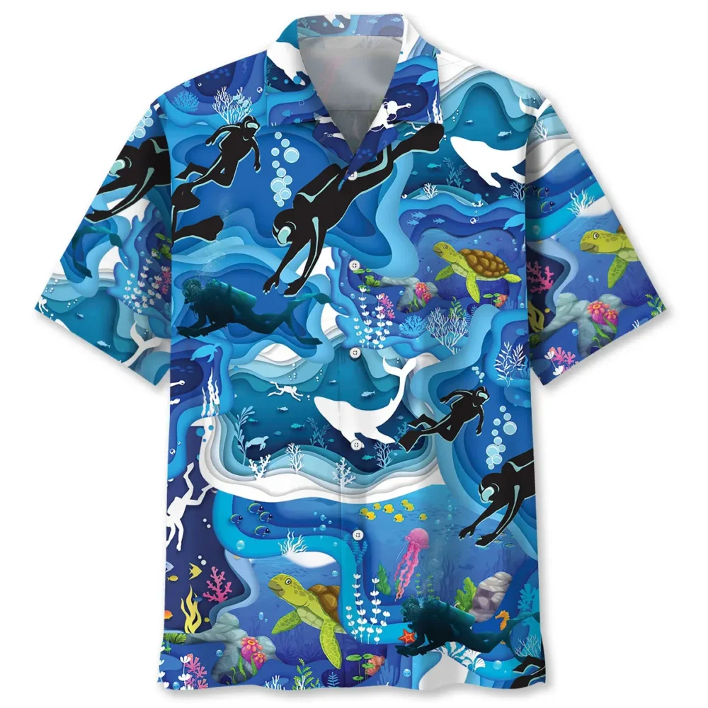 Scuba Diving Whale Hawaiian Shirt BS2763406 - Been Store
