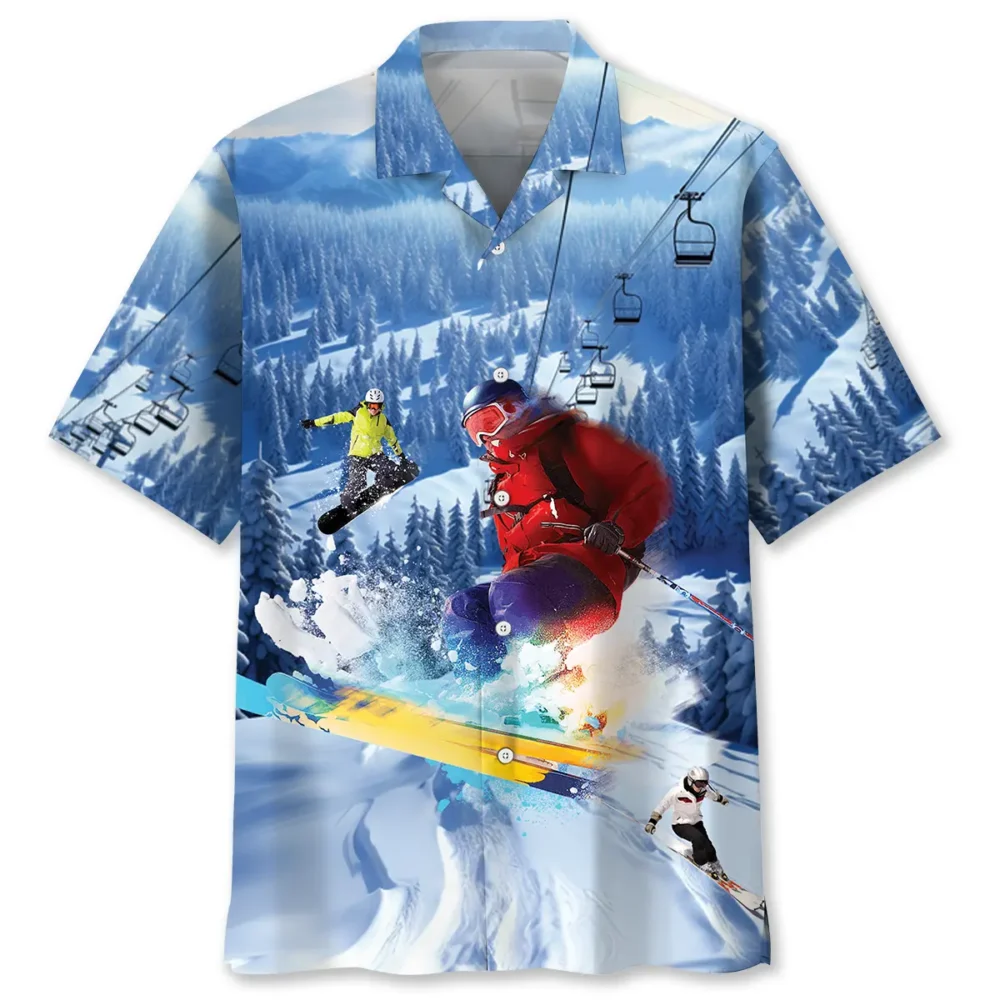 Skiing Hawaiian Shirt Men BS2763231 - Been Store