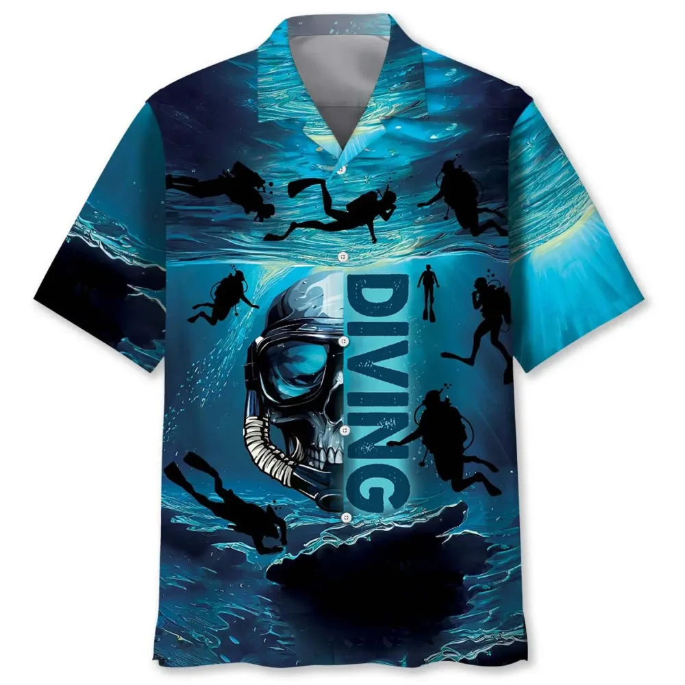 Skull Diving Hawaiian Shirt BS2763483 - Been Store