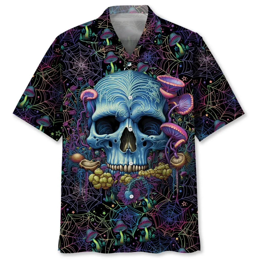 Skull Mushroom Hawaiian Shirt BS2763221 - Been Store