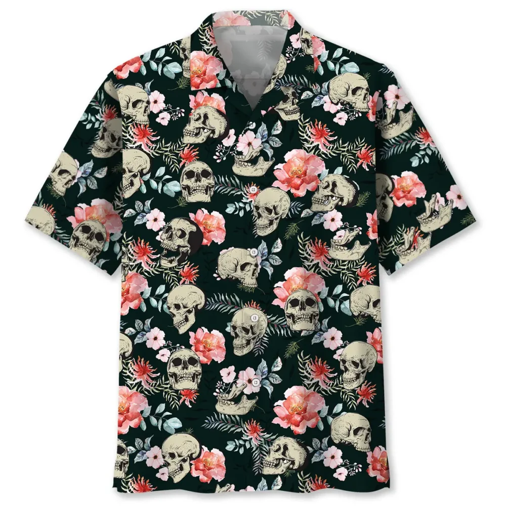 Skull Roses Hawaiian Shirt BS2763153 - Been Store