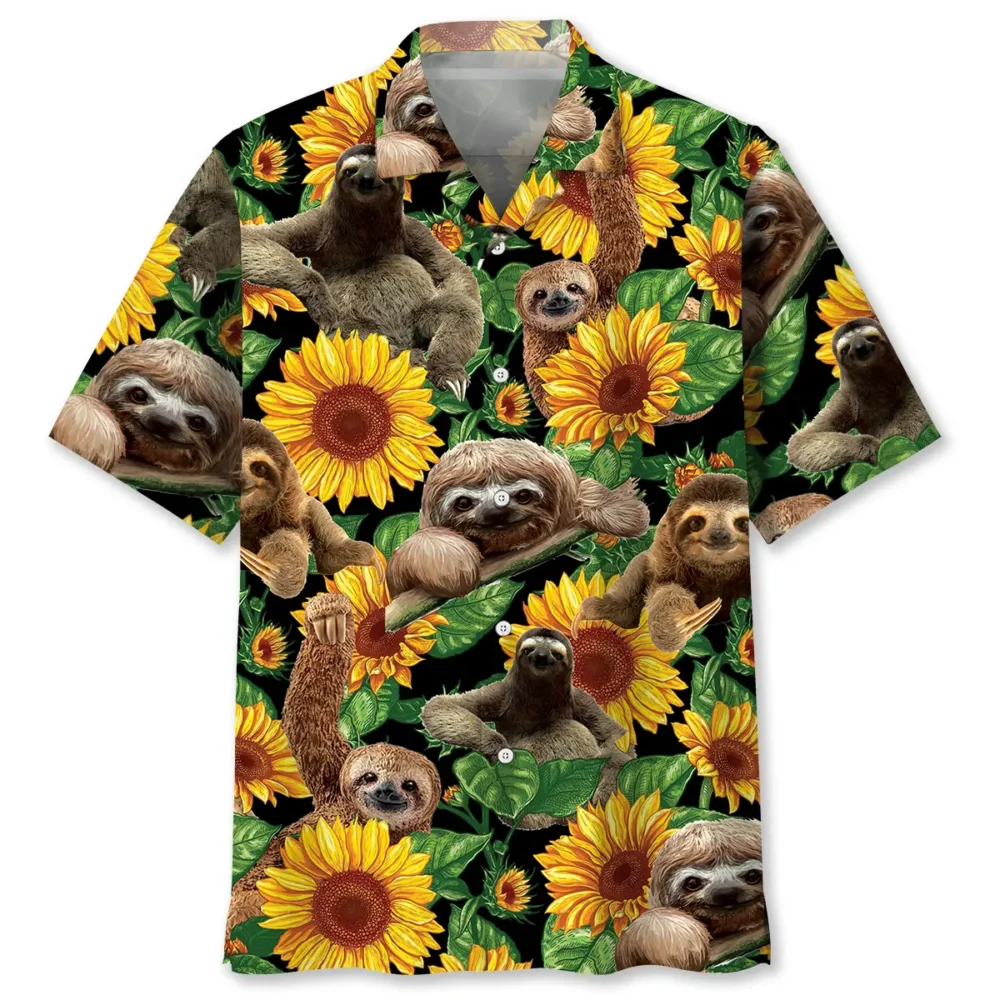 Sloth Sunflower Hawaiian Shirt BS2763138 - Been Store