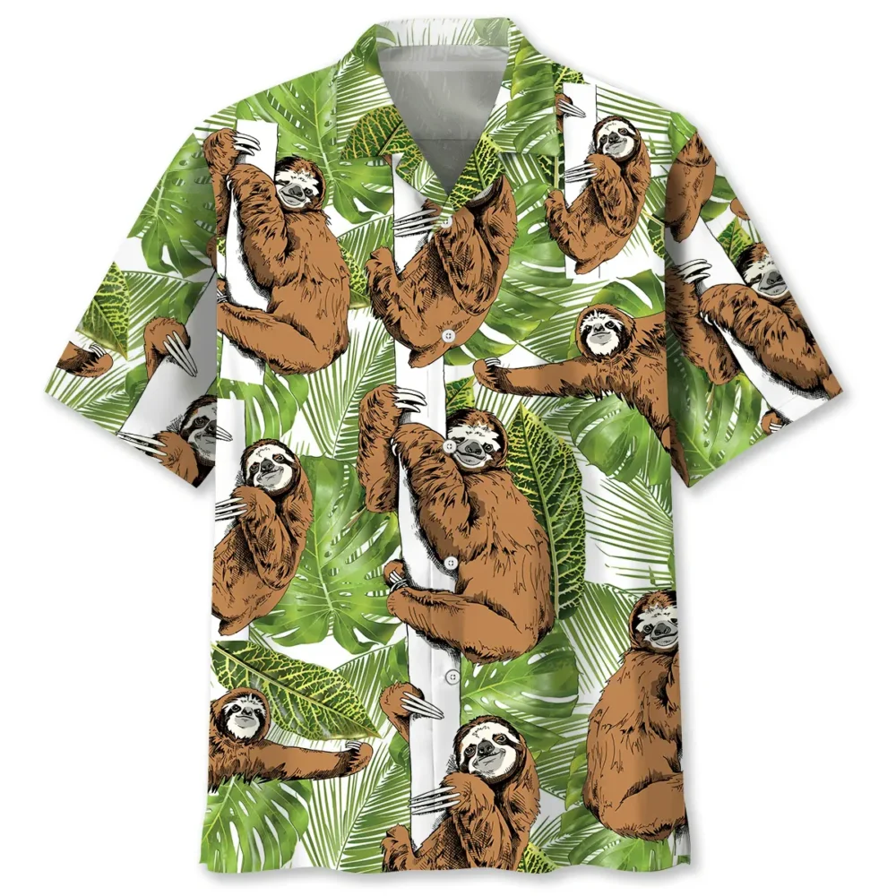 Sloth Tropical Leaves Hawaiian Shirt BS2763139 - Been Store