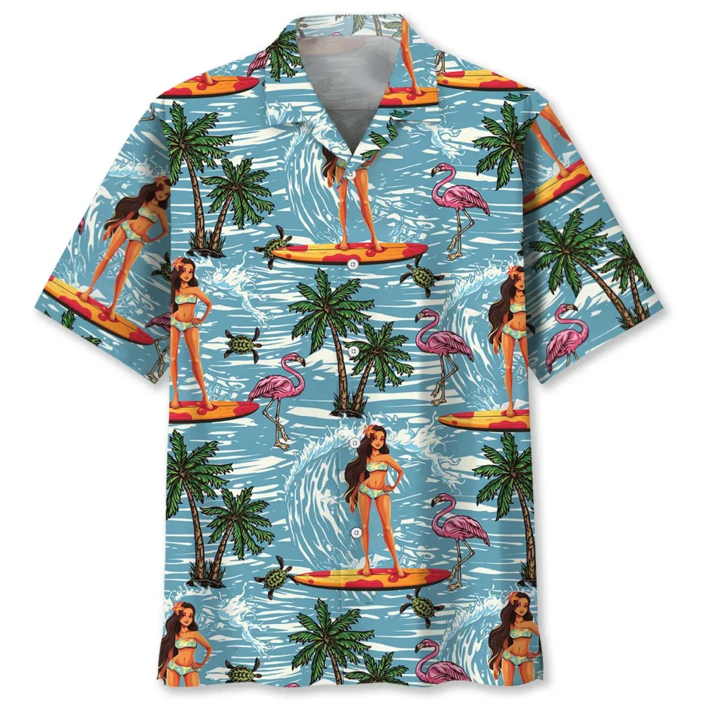 Surfing Aloha Girl Hawaiian Shirt BS2763579 - Been Store