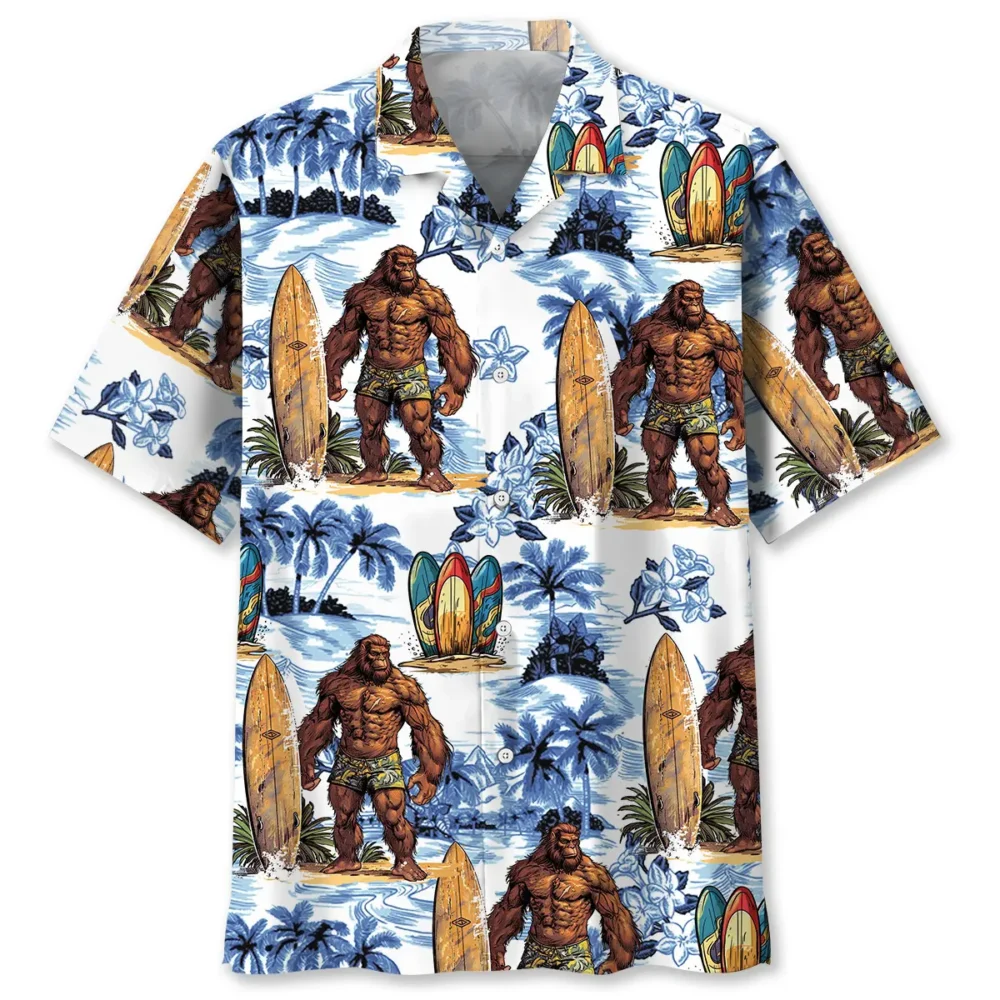 Surfing Bigfoot Surfboard Hawaiian Shirt BS2763580 - Been Store
