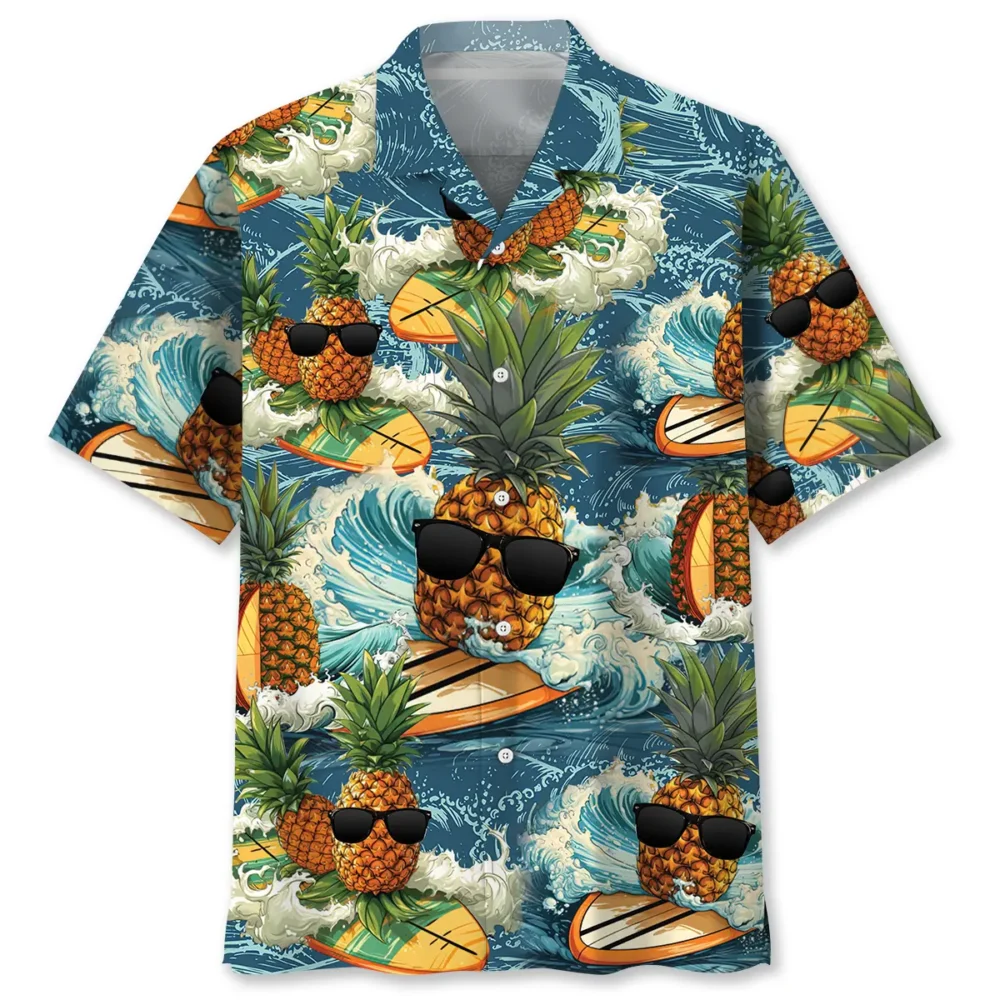 Surfing Pineapple Hawaiian Shirt Men BS2763027 - Been Store