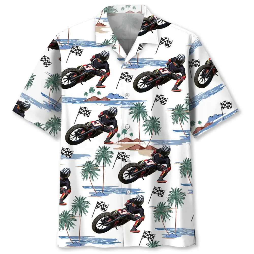 Tropical Flat-Track Bike Racing Hawaiian Shirt BS2763506 - Been Store