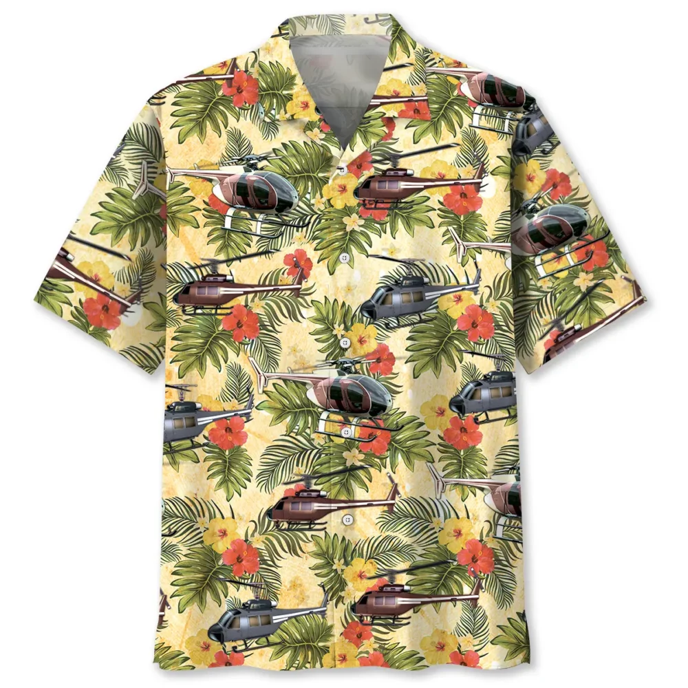 Tropical Helicopter Hawaiian Shirt BS2763179 - Been Store