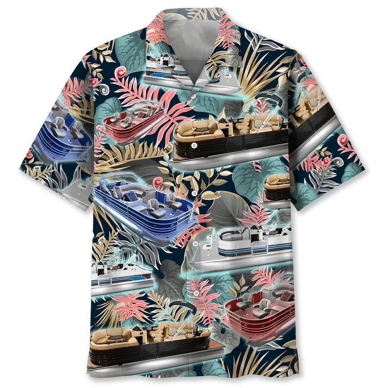 Tropical Pontoon Boat Hawaiian Shirt BS2763615 - Been Store