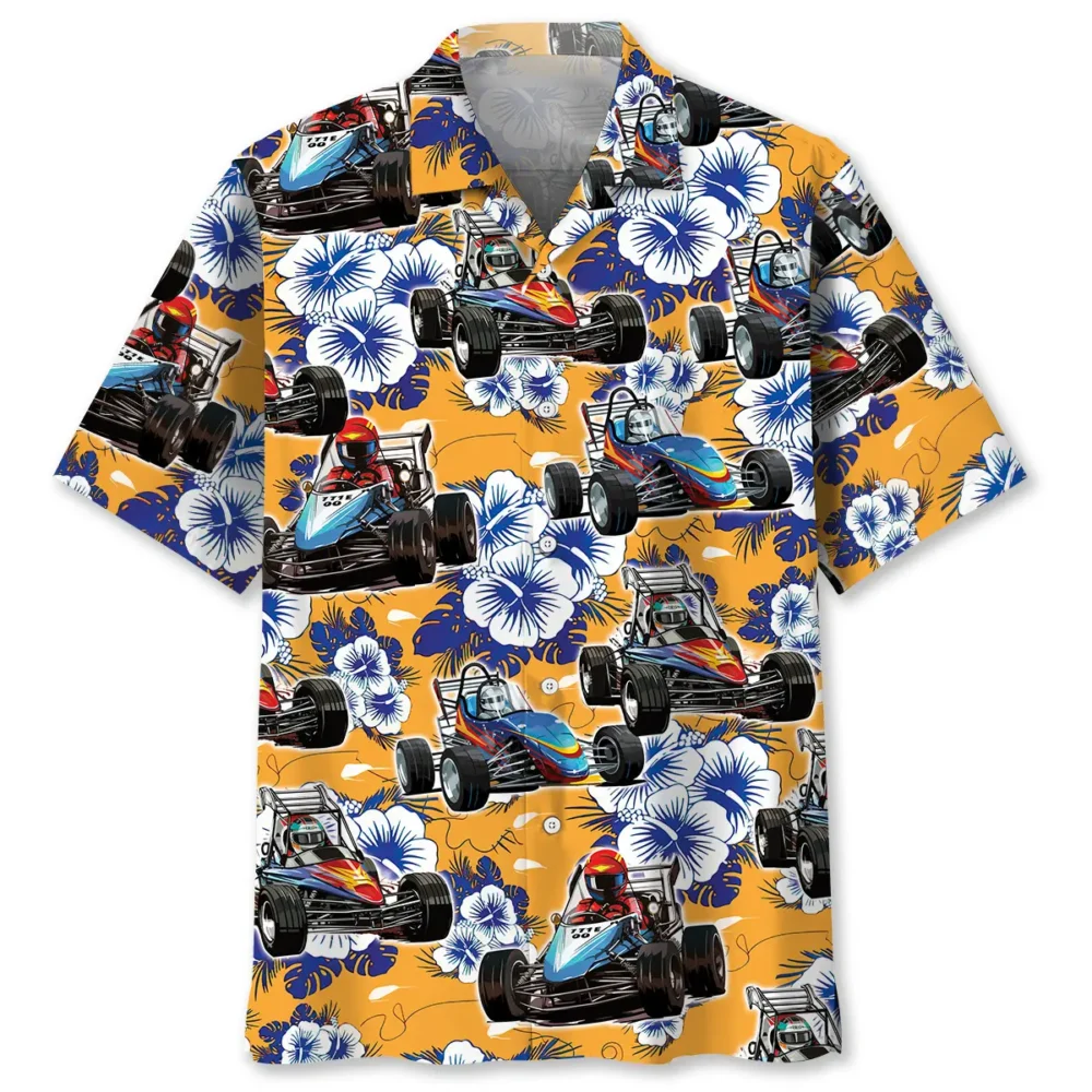 Tropical Quarter Midget Car Racing Hawaiian Shirt BS2763225 - Been Store