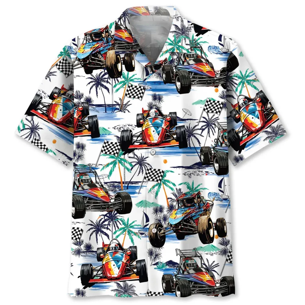 Tropical Quarter Midget Race Car Hawaiian Shirt BS2763205 - Been Store