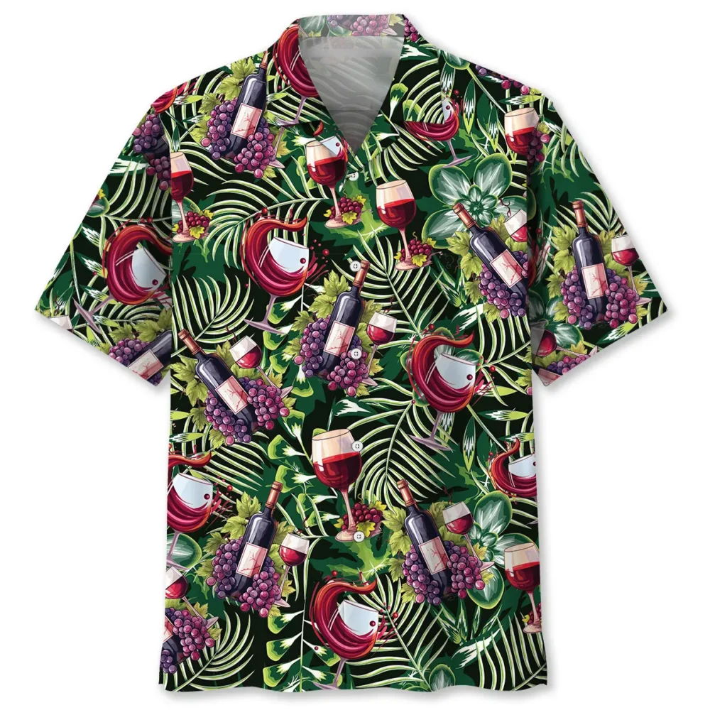 Tropical Red Wine Hawaiian Shirt BS2763093 - Been Store