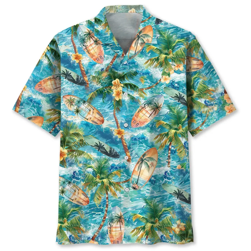 Tropical Surfing Surfboard Hawaiian Shirt BS2763582 - Been Store