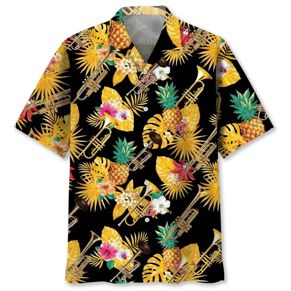Trumpet Yellow Tropical Hawaiian Shirt BS2763393 - Been Store