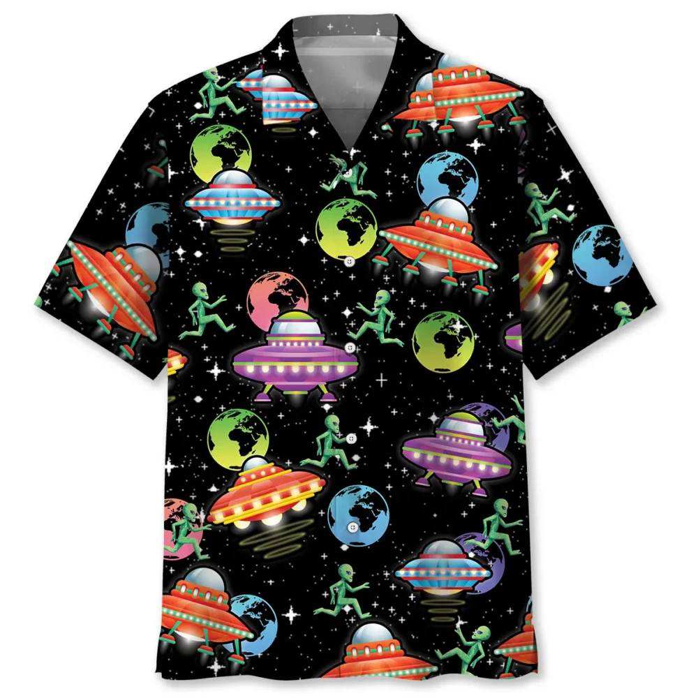 UFO And Earth Hawaiian Shirt BS2763059 - Been Store