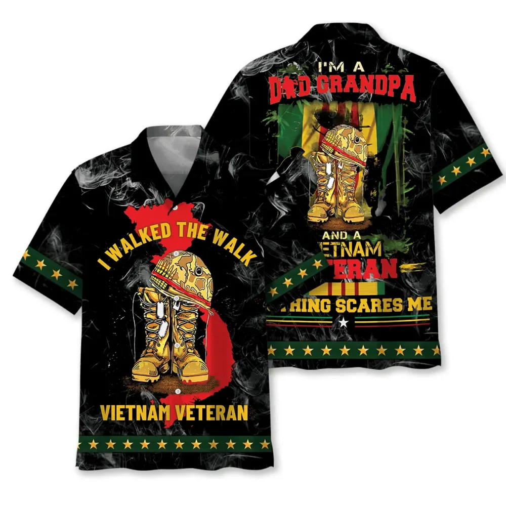 Vietnam Veteran Dad Grandpa Hawaiian Shirt BS2763694 - Been Store