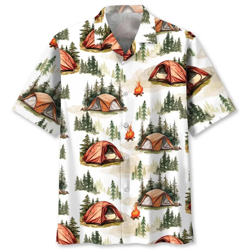 Vintage Camping Tent Hawaiian Shirt BS2763039 - Been Store