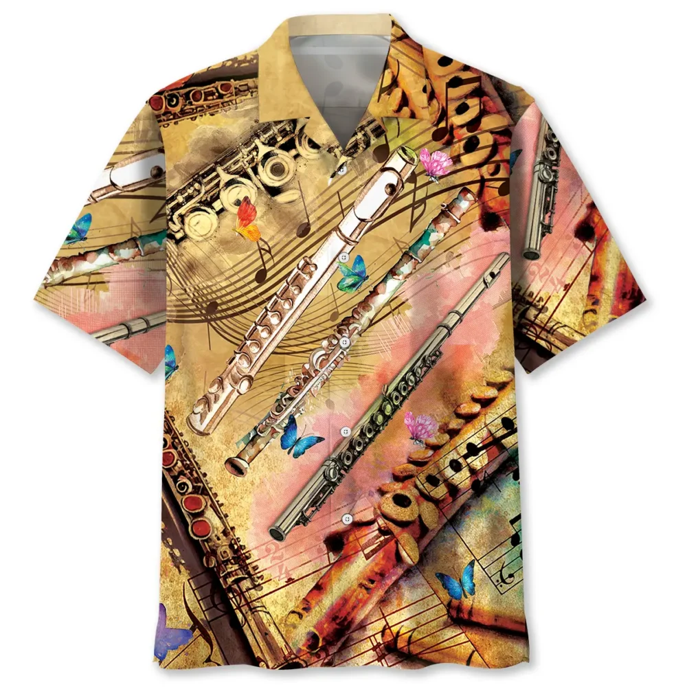 Vintage Classic Flute Hawaiian Shirt Men BS2763148 - Been Store
