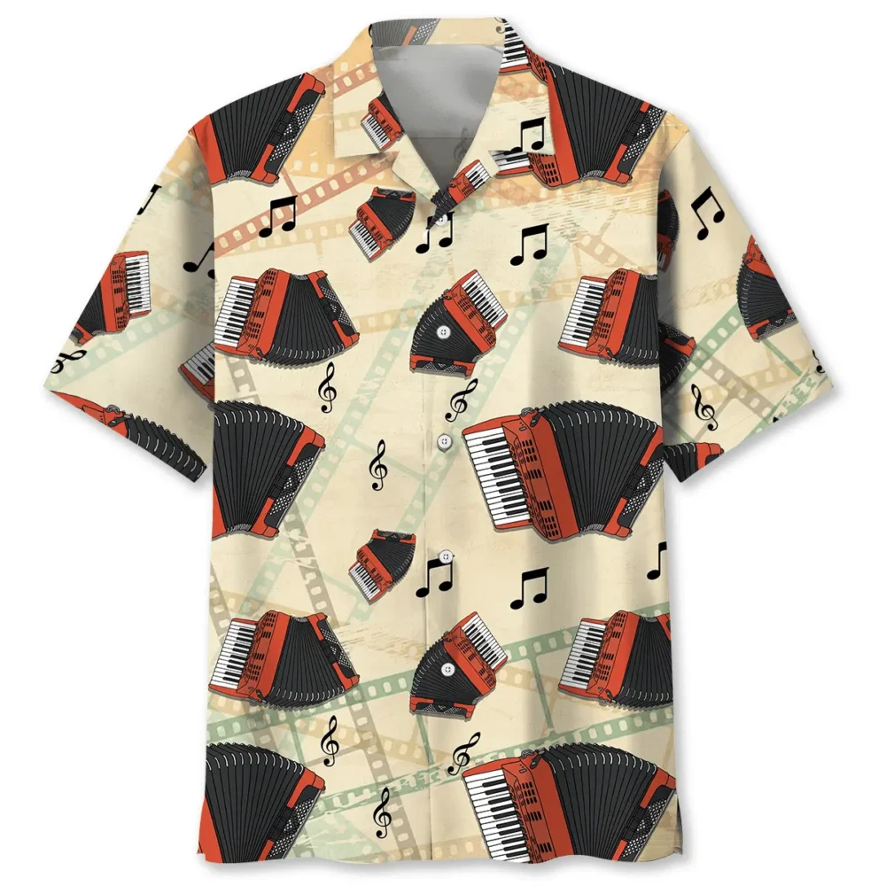 Vintage Color Accordion Hawaiian Shirt BS2763158 - Been Store