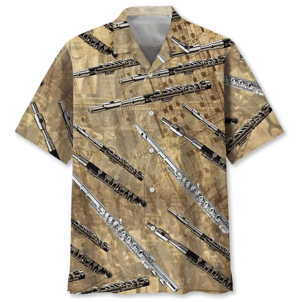Vintage Flute Hawaiian Shirt BS2763145 - Been Store