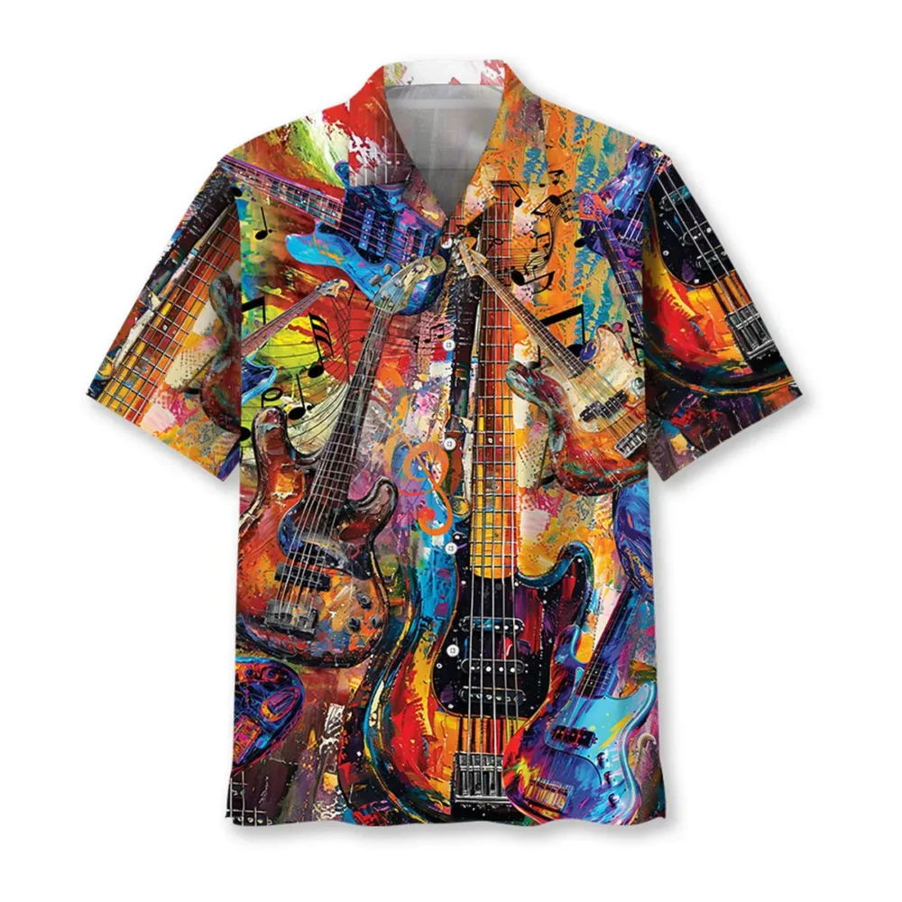 Vintage Guitar Artist Hawaiian Shirt BS2763330 - Been Store