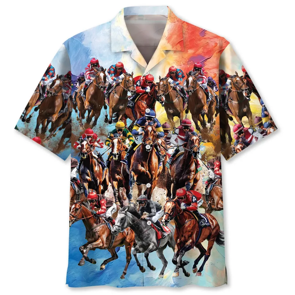 Vintage Horse Racing Lover Hawaiian Shirt BS2763378 - Been Store