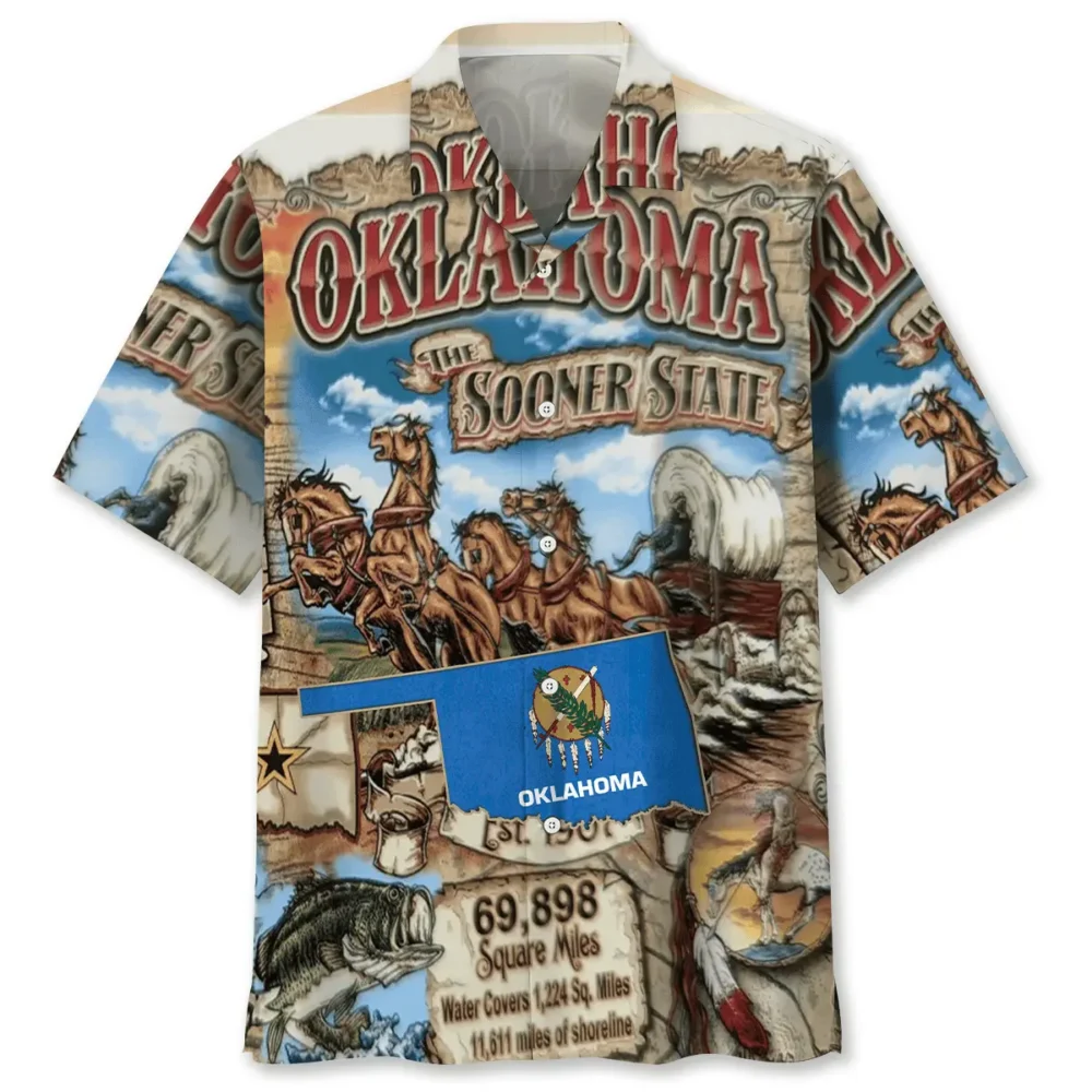 Vintage Oklahoma Art Proud Hawaiian Shirt BS2763888 - Been Store