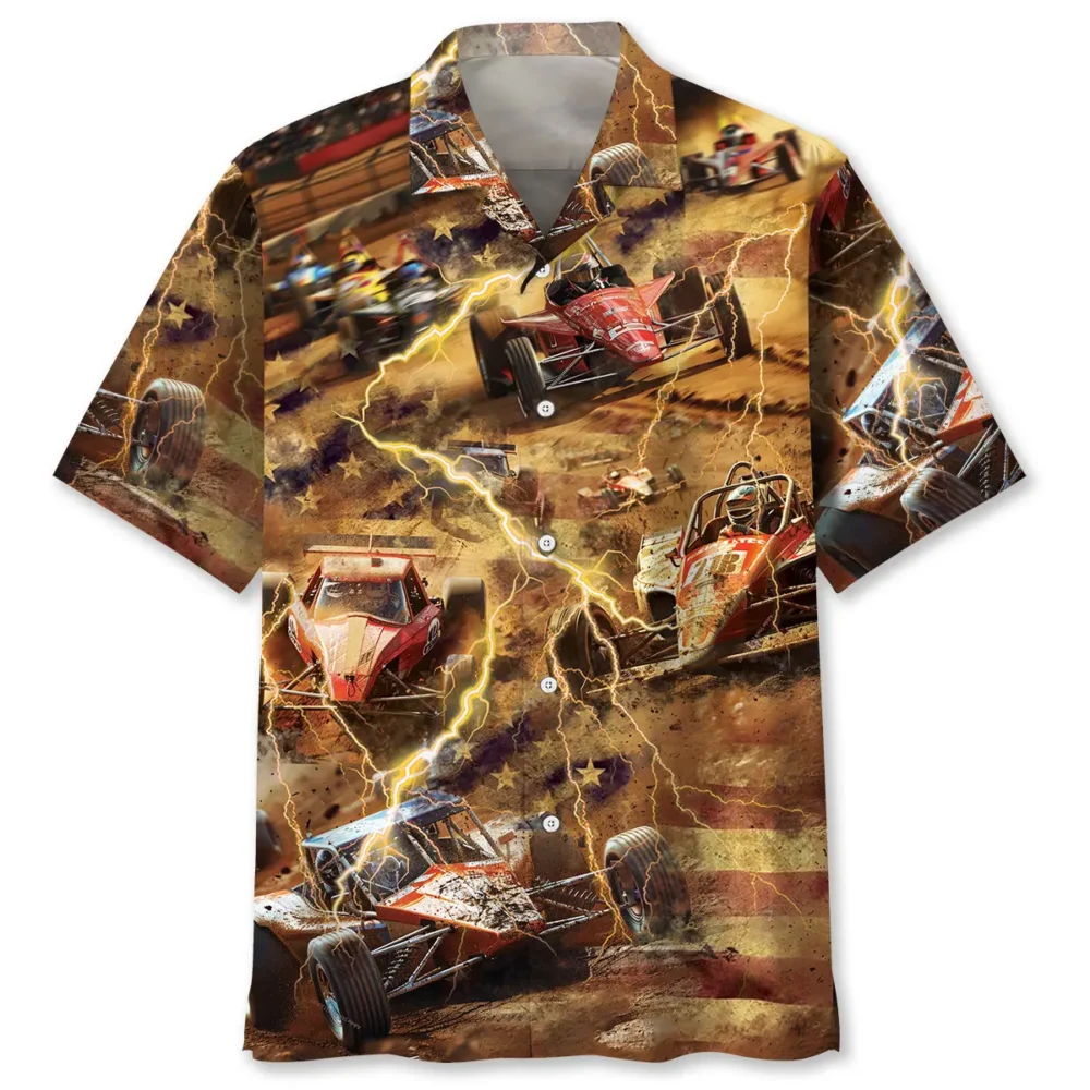 Vintage Sprint Car Racing Hawaiian Shirt BS2763619 - Been Store