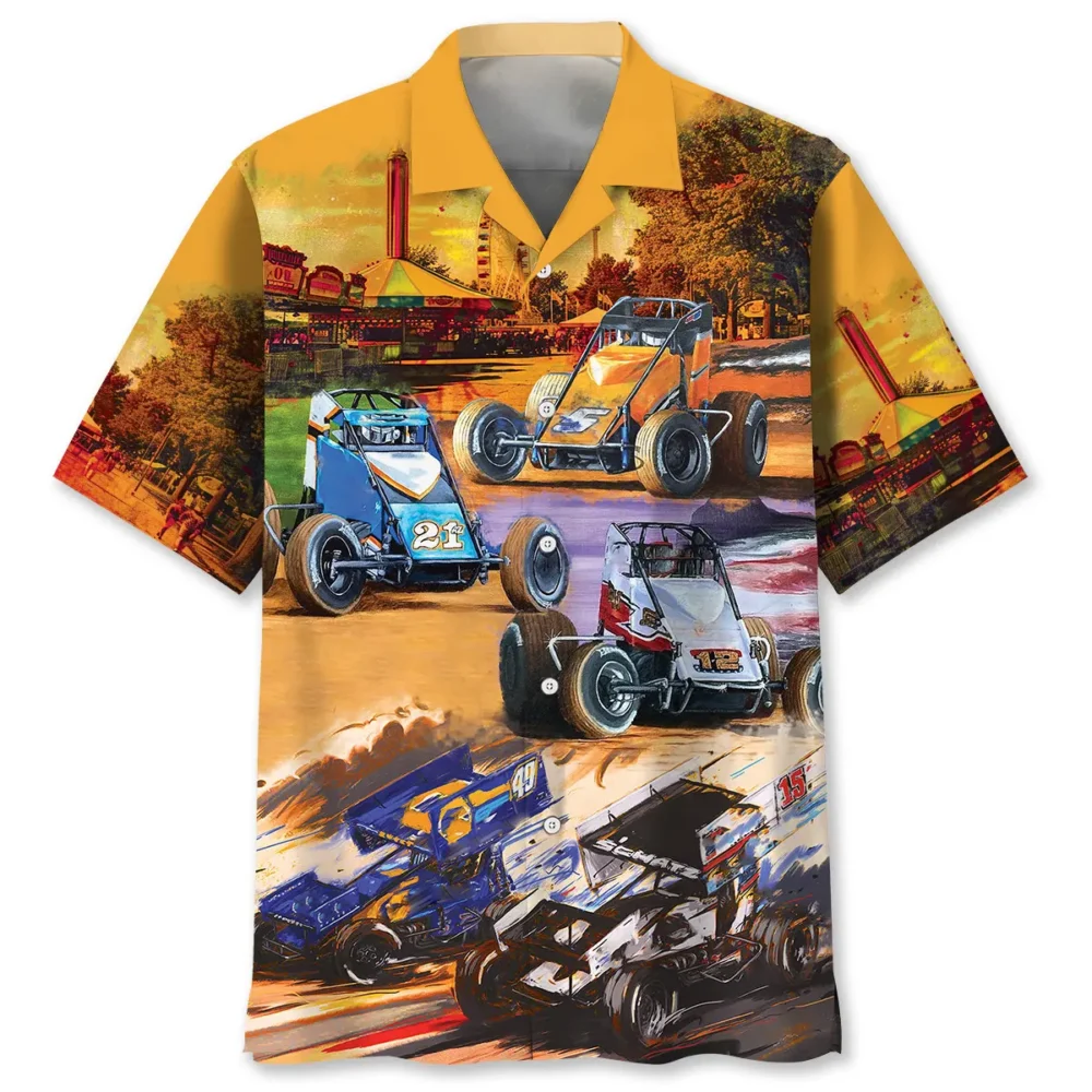 Vintage Sprint Car Racing Hawaiian Shirt BS2763599 - Been Store