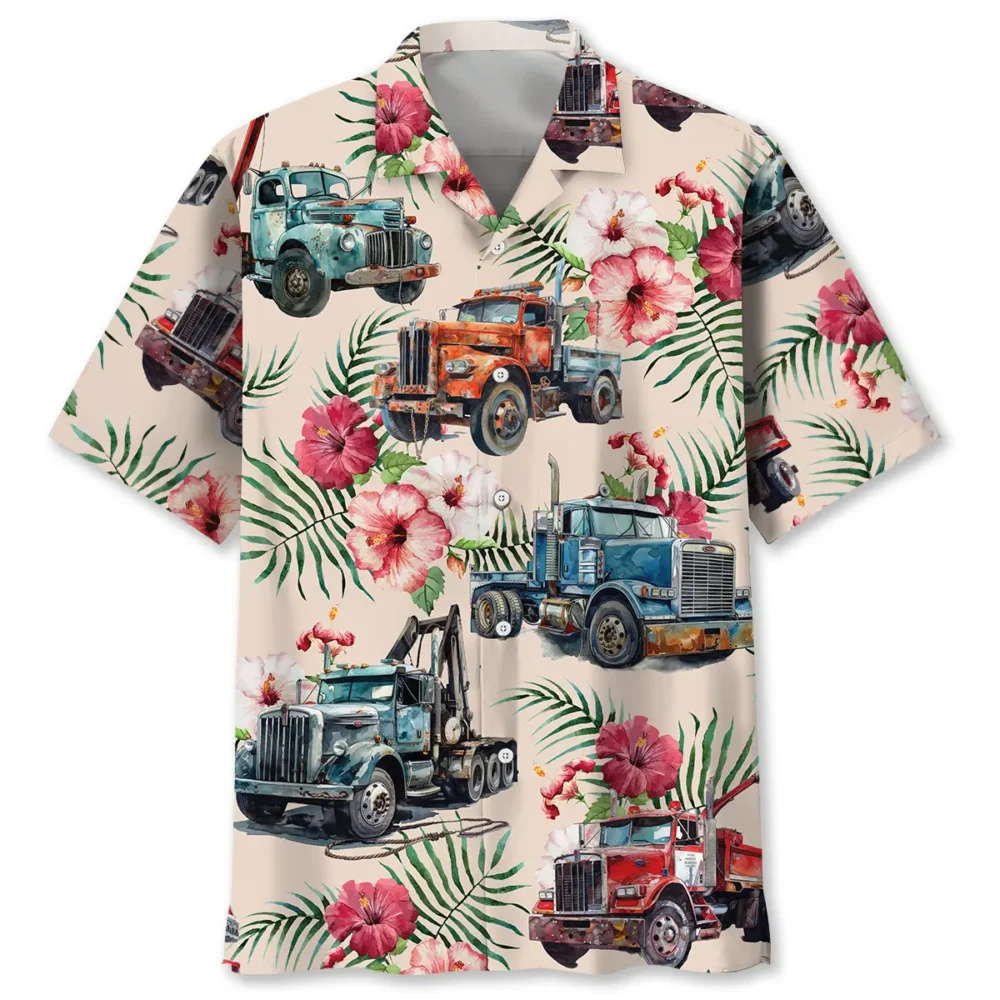 Vintage Tow Truck Operator Car Hawaiian Shirt BS2763727 - Been Store