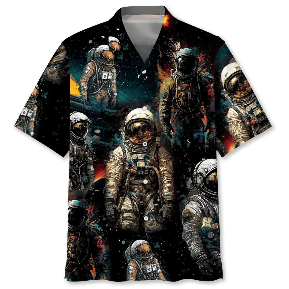 Water Color Astronaut Hawaiian Shirt BS2763061 - Been Store
