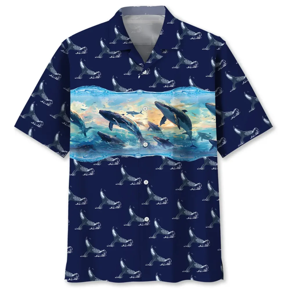 Whale Tail Hawaiian Shirt BS2763137 - Been Store